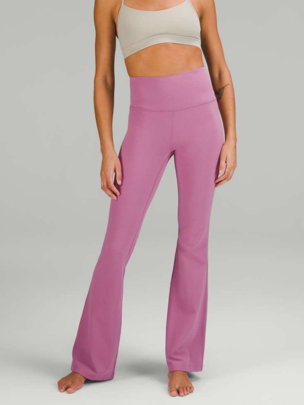 Lululemon Groove Super-High-Rise Flared Pant Nulu in “Velvet Dust”